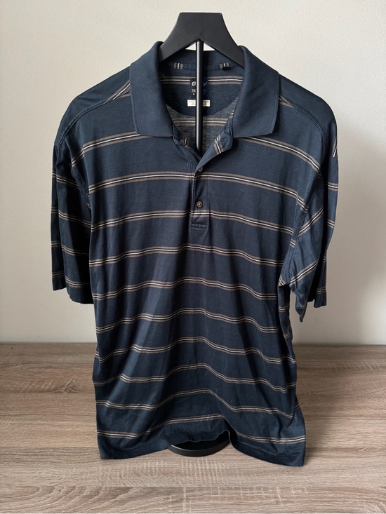 Callaway Other - Callaway Golf Polo Shirt Mens L Blue Striped Nordstrom Vintage Short Sleeve